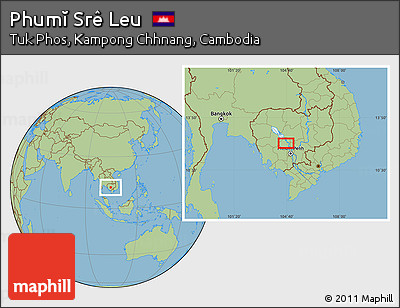Savanna Style Location Map of Phumĭ Srê Leu
