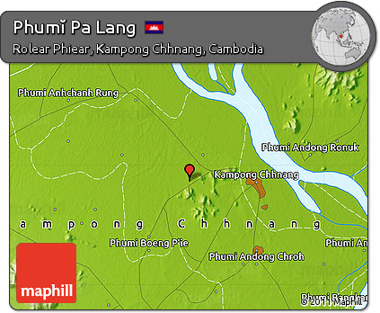 Physical Map of Phumĭ Pa Lang