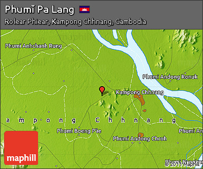 Physical Map of Phumĭ Pa Lang