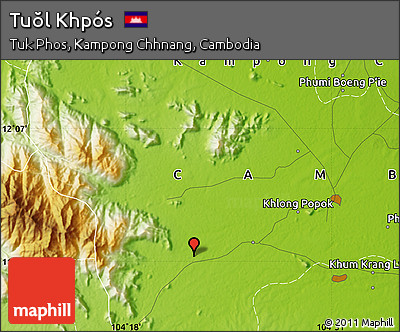 Physical Map of Tuŏl Khpós