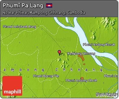 Physical Map of Phumĭ Pa Lang
