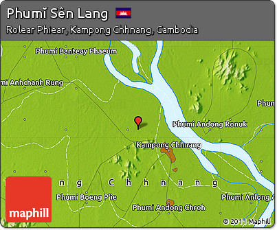 Physical Map of Phumĭ Sên Lang