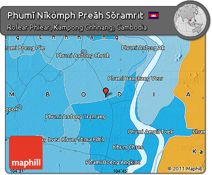 Political Map of Phumĭ Nĭkômph Preăh Sŏramrit