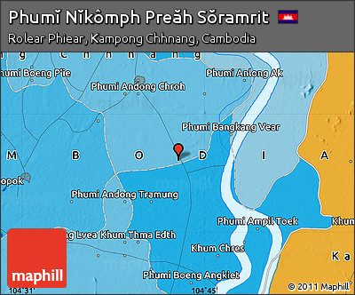 Political Map of Phumĭ Nĭkômph Preăh Sŏramrit
