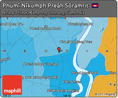 Political Map of Phumĭ Nĭkômph Preăh Sŏramrit