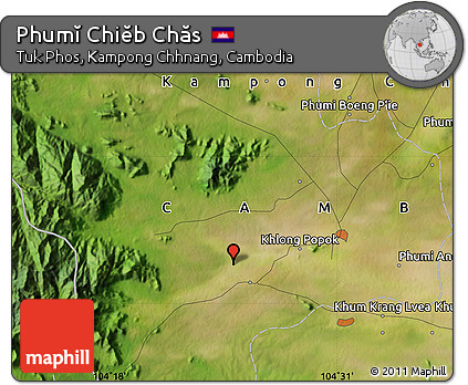 Satellite Map of Phumĭ Chiĕb Chăs