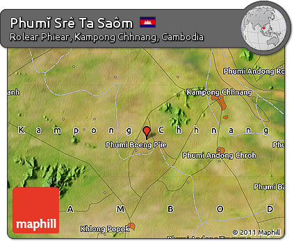 Satellite Map of Phumĭ Srê Ta Saôm