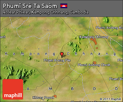 Satellite Map of Phumĭ Srê Ta Saôm