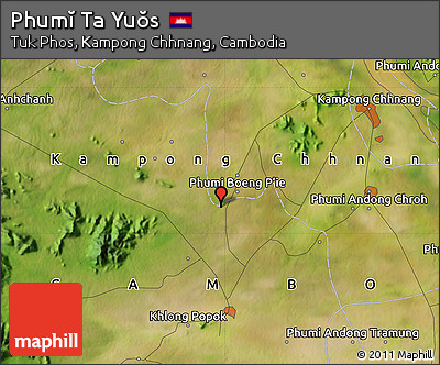 Satellite Map of Phumĭ Ta Yuŏs