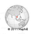 Outline Map of Cambodia, rectangular outline