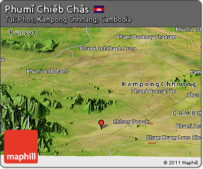 Satellite Panoramic Map of Phumĭ Chiĕb Chăs