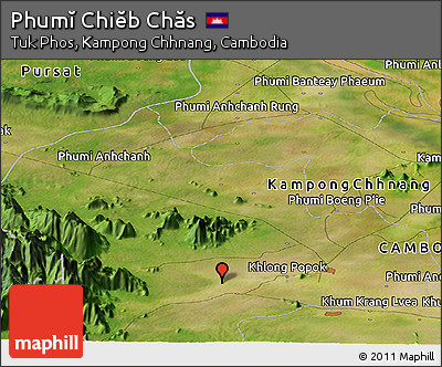 Satellite Panoramic Map of Phumĭ Chiĕb Chăs