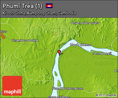 Physical Map of Phumĭ Tréa (1)