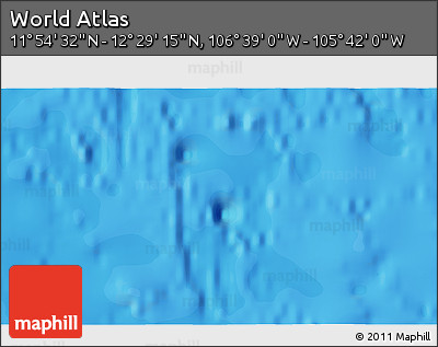 Political 3D Map of the Area around 12° 11' 54" N, 106° 10' 30" W