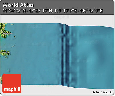 Satellite 3D Map of the Area around 12° 11' 54" N, 109° 43' 29" E