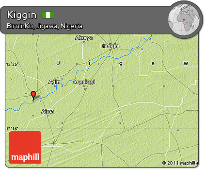 Physical Map of Kiggin