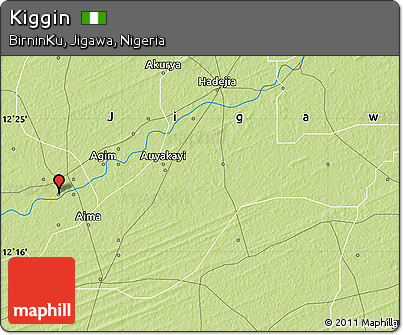 Physical Map of Kiggin