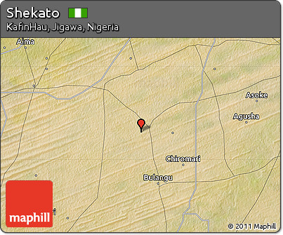 Satellite Map of Shekato