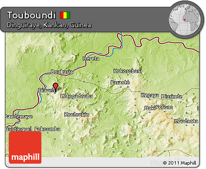 Physical 3D Map of Touboundi
