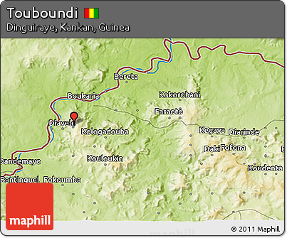 Physical 3D Map of Touboundi