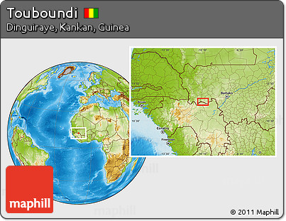 Physical Location Map of Touboundi