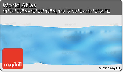 Physical Panoramic Map of the Area around 12° 11' 54" N, 110° 34' 29" E