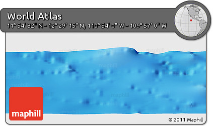 Physical Panoramic Map of the Area around 12° 11' 54" N, 110° 25' 30" W