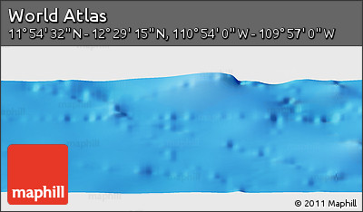 Physical Panoramic Map of the Area around 12° 11' 54" N, 110° 25' 30" W