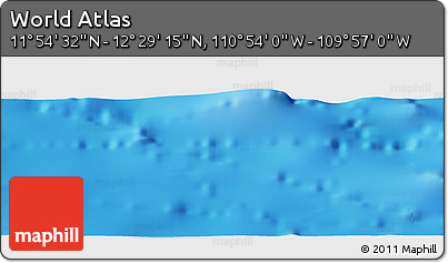 Physical Panoramic Map of the Area around 12° 11' 54" N, 110° 25' 30" W
