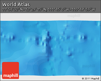 Political 3D Map of the Area around 12° 11' 54" N, 111° 16' 30" W