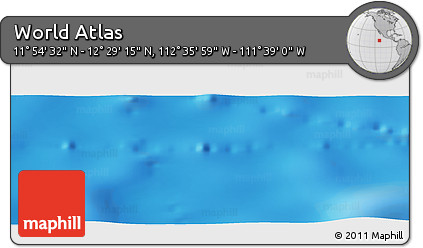 Physical Panoramic Map of the Area around 12° 11' 54" N, 112° 7' 30" W