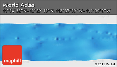 Physical Panoramic Map of the Area around 12° 11' 54" N, 112° 7' 30" W