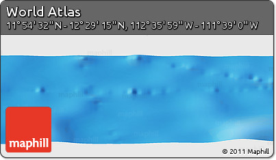 Physical Panoramic Map of the Area around 12° 11' 54" N, 112° 7' 30" W