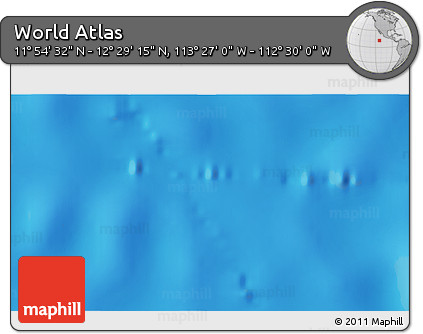 Physical 3D Map of the Area around 12° 11' 54" N, 112° 58' 29" W
