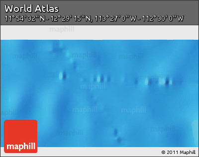Physical 3D Map of the Area around 12° 11' 54" N, 112° 58' 29" W