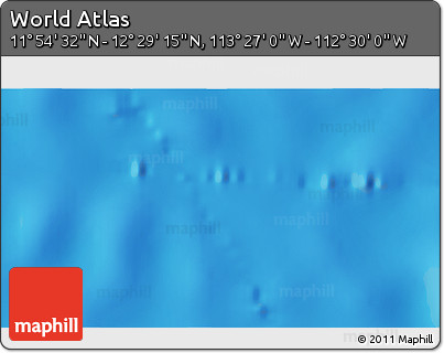 Physical 3D Map of the Area around 12° 11' 54" N, 112° 58' 29" W