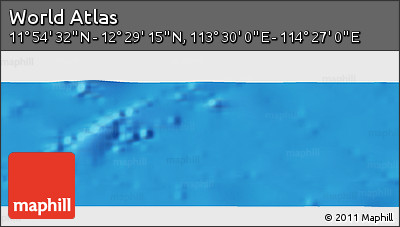 Physical Panoramic Map of the Area around 12° 11' 54" N, 113° 58' 29" E