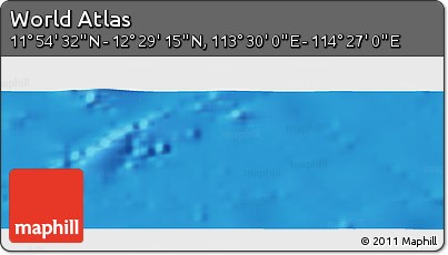 Physical Panoramic Map of the Area around 12° 11' 54" N, 113° 58' 29" E