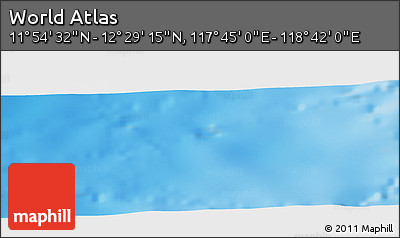 Physical Panoramic Map of the Area around 12° 11' 54" N, 118° 13' 29" E