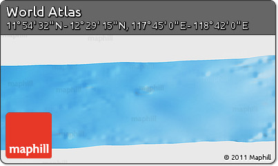 Physical Panoramic Map of the Area around 12° 11' 54" N, 118° 13' 29" E