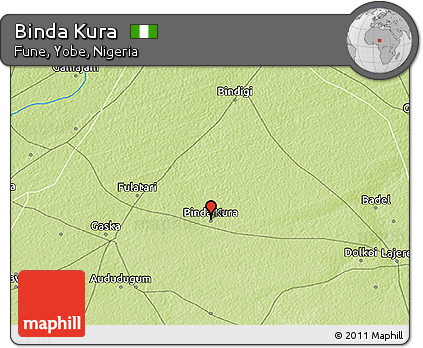 Physical 3D Map of Binda Kura