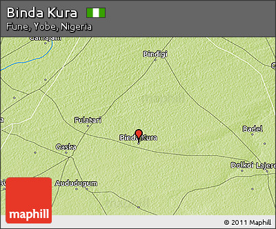 Physical 3D Map of Binda Kura