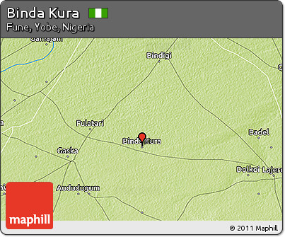 Physical 3D Map of Binda Kura