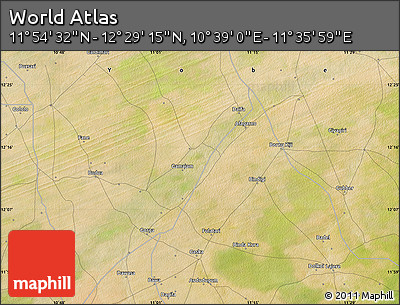 Satellite Map of the Area around 12° 11' 54" N, 11° 7' 30" E