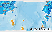 Political 3D Map of the area around 12° 11' 54" N, 121° 37' 30" E