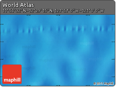 Shaded Relief Map of the Area around 12° 11' 54" N, 121° 28' 29" W