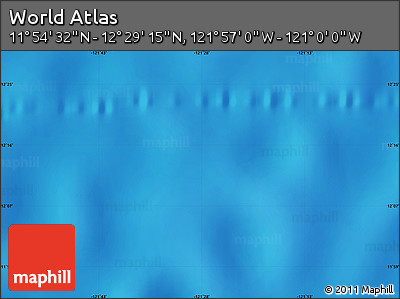 Shaded Relief Map of the Area around 12° 11' 54" N, 121° 28' 29" W