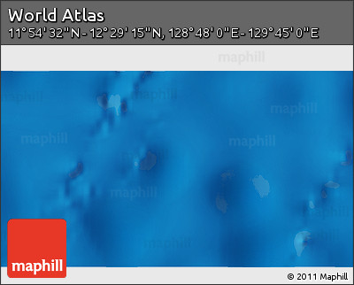 Physical 3D Map of the Area around 12° 11' 54" N, 129° 16' 30" E
