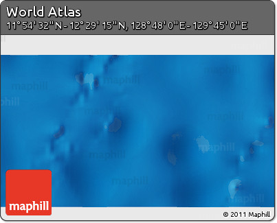 Physical 3D Map of the Area around 12° 11' 54" N, 129° 16' 30" E