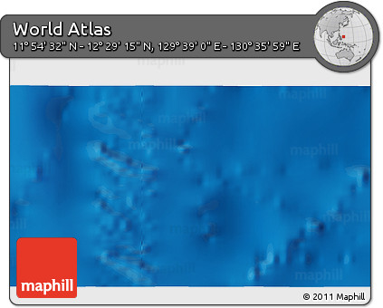 Physical 3D Map of the Area around 12° 11' 54" N, 130° 7' 30" E